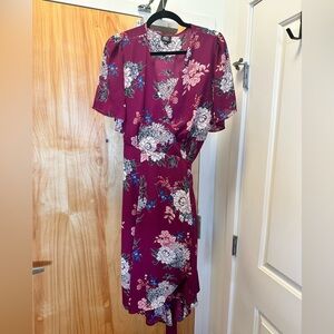 Floral mini wrap dress